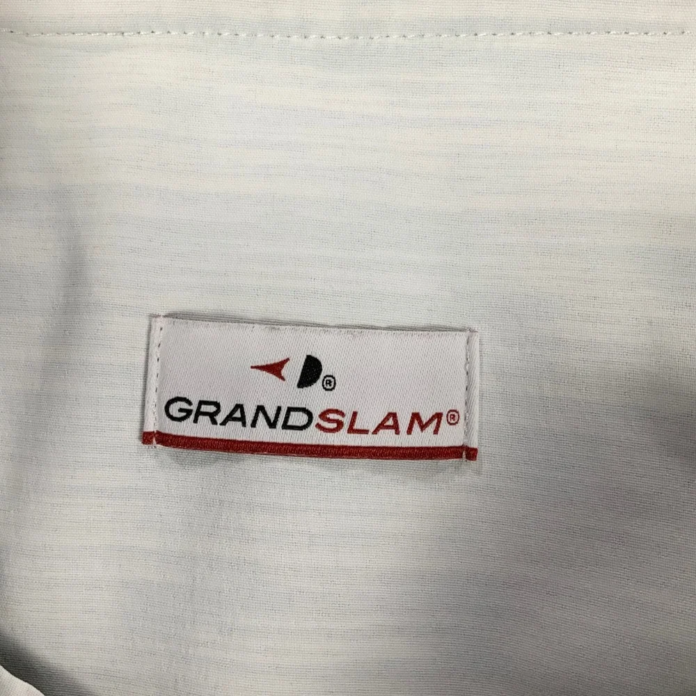 Grand Slam Gray Space Dye Golf Shorts 36 Button Zip Fly Flat Front Stretch